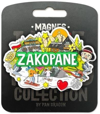 Magnet frigo Pan Dragon I Love Poland Zakopane ILP-MAG-C-ZAK-44, suvenir për zbukurim, shumëngjyrësh