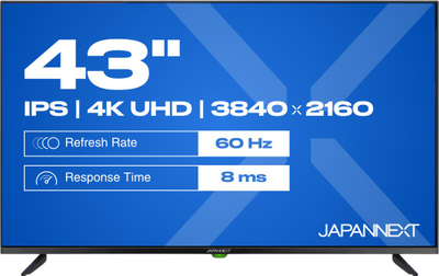 Monitor JapanNext JN-IPS430UHD60F, 43", 4K UHD IPS, i zi