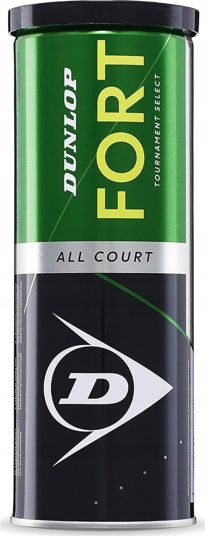 Topa tenisi Dunlop Fort All Court, set me 3 copë, presion i lartë, të verdhë fluor