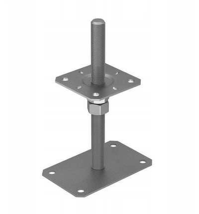 Bazë shtylle e rregullueshme M20, 80 x 140 x 250 x 3 mm, e galvanizume