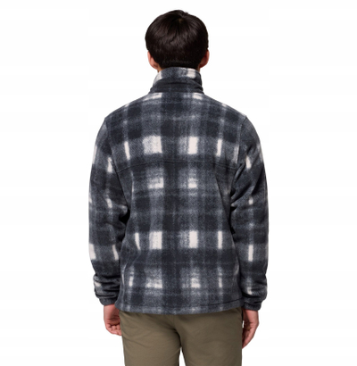 Xhaketë fleece Columbia Steens Mountain Printed Full Zip për burra, XL, Chalk Omblur