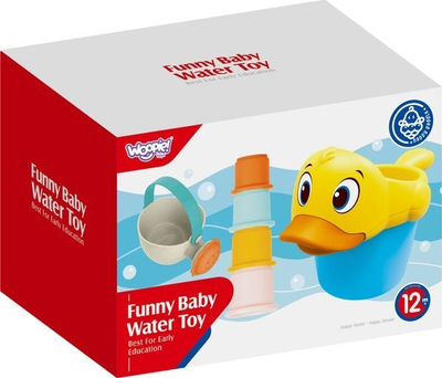 Set lodrash me ujë WOOPIE Funny Baby Water Toy, kovë rosak, filxhanë matës, shumëngjyrësh