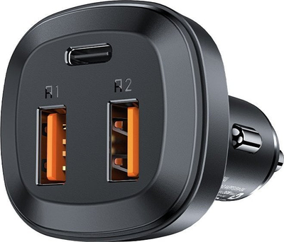 Полнач за автомобил Acefast B9, 66W, 2x USB A 1x USB C, црн