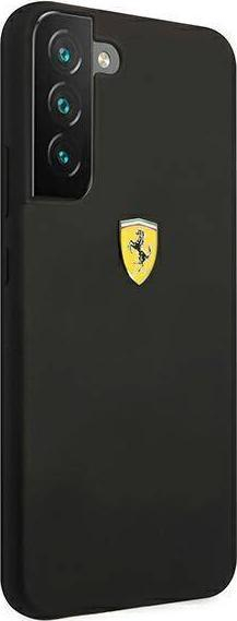 Mbulesë telefoni Ferrari FESSIHCS22SBK On Track Silicone, për Samsung Galaxy S22, silikon, e zezë