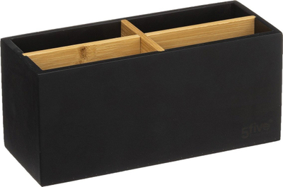 Organizues banjoje 5five Natureo, 4 ndarje, bambu dhe MDF, kafe me të zezë