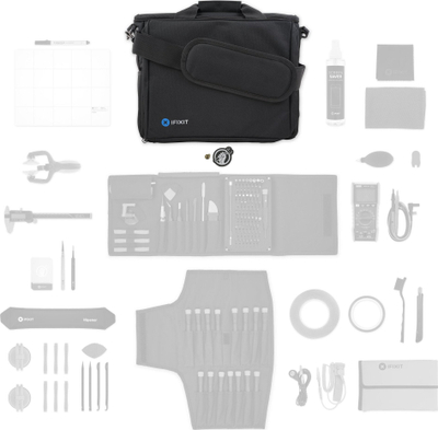 Set veglash iFixit Pro Tech Mobile Kit, çantë poliestër, me karabinë, i zi