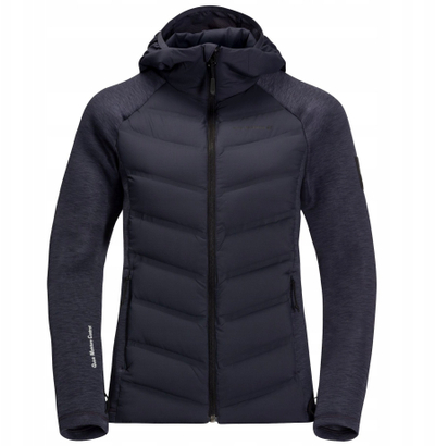 Xhaketë femrash Jack Wolfskin Tasman Jkt W 1707272, poliester, me kapuç, e zezë