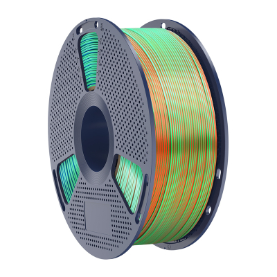 Filament 3D SUNLU Silk PLA Plus Tri-Colour, 1.75 mm, 1 kg, portokalli blu jeshile