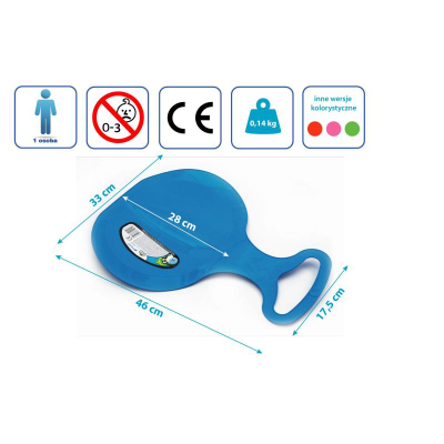 Slitë bore Prosperplast Free, plastike, 46.5cm, blu