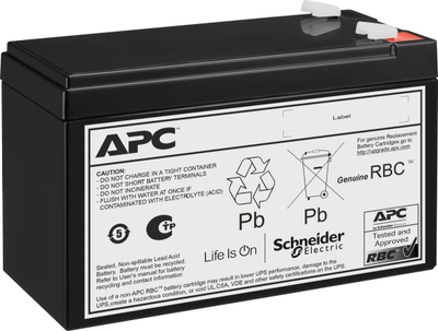 Bateri UPS APC APCRBC177, zëvendësuese, plumb-acid, e zezë