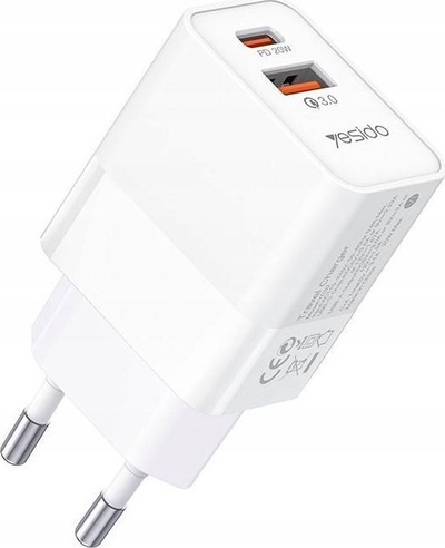 Karikues muri Yesido YC32, 20W, QC 3.0 PD, i bardhë