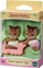 Figurinë lodër Epoch Sylvanian Families Walnut Squirrel Twins 5421, set binjakë, me aksesor lokomotivë