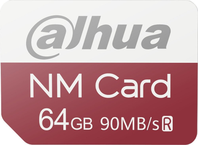 Kartë memorie Dahua NM-N100 NM Card, 64GB, 90MB/s, e kuqe