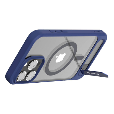 Mbulesë telefoni Torras Pstand Series për iPhone 16 Pro, magnetike, me këmbëz qëndrimi, blu