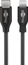 Kabllo Lightning Wentronic 39447, USB C, 0.5m, e zezë