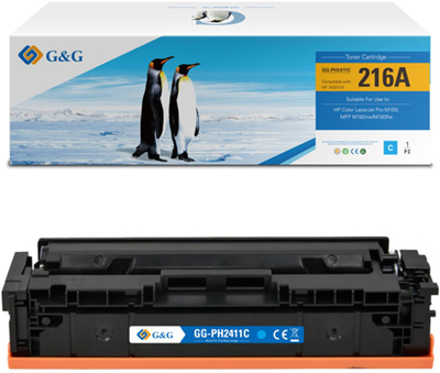 Toneri G&amp;G që shkon me HP W2411A 216A, cyan, 850 faqe