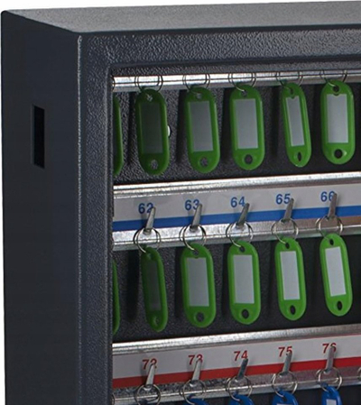 Kasafortë çelësash High Security, 100 çelësa, bravë elektronike, e zezë