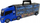 Set lodrash kamion policie Leantoys, transportues me 12 makina, plastike, blu