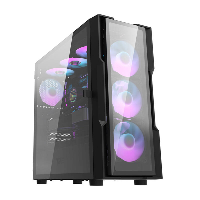 Kornizë kompjuteri Darkflash DK431 Glass, ATX, 4 ventilatorë, e zezë