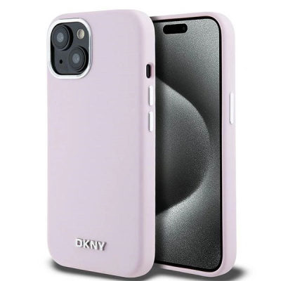 Futrollë DKNY Liquid Silicone MagSafe për iPhone 15 Plus 14 Plus 6.7", hardcase, rozë