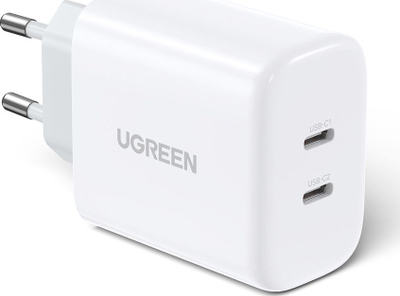 Karikues muri Ugreen 10343, 2x USB C, 20W, i bardhë