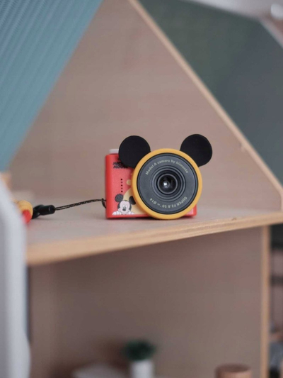 Kamerë digjitale për fëmijë Kiimento Model A, 48MP, 720p, Mickey Mouse, e kuqe