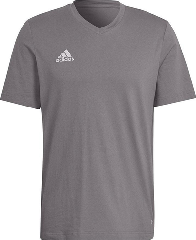 Bluzë sportive për burra adidas Entrada 22 Tee HC0449, pambuk 100%, jakë V, gri