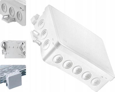 Kuti elektrike Simet Surface-Mounted, IP54, plastike pa halogjen, e bardhë