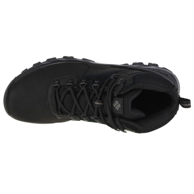 Планинарски чизми Columbia Newton Ridge Plus II Waterproof, кожа, ѓон Omni Grip, црни