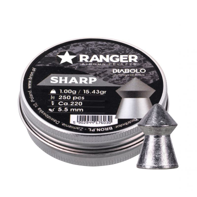 Fishekë ajri RANGER Diabolo Sharp Point, 5.5 mm, 1 g, 250 copë
