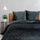 Set çarçafësh Douceur d'intérieur Velina Satin, 240 x 220 cm, poliester, gri e errët