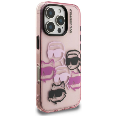 Mbulesë telefoni Karl Lagerfeld IML Multi Karl &amp; Choupette, për iPhone 16 Pro Max 6.9", rozë