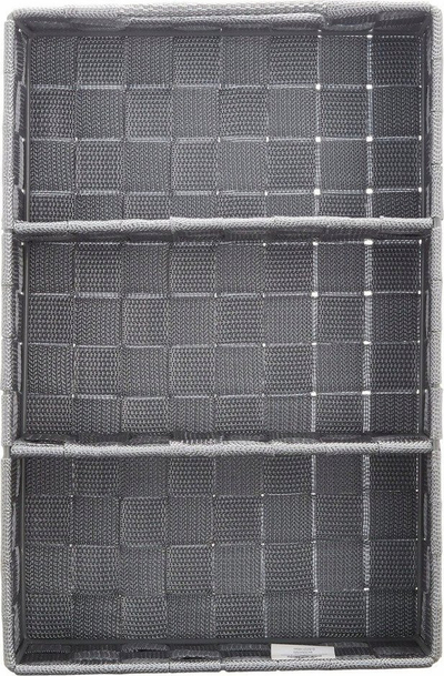 Kosh organizimi Wenko Adria Small, 32x21x10cm, plastik i gërshetuar, gri