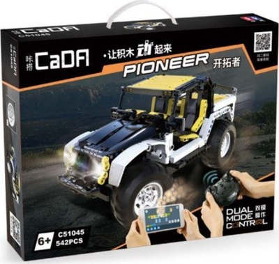 Set ndërtime CaDA Pioneer Jeep, me telekomandë, 542 pjesë, i verdhë