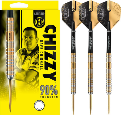 Shigjeta dart Harrows CHIZZY 2, 90% tungsten, steeltip, ari argjend