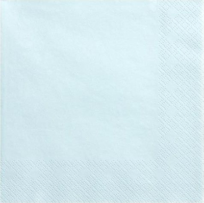 Peceta tavoline me tre shtresa, 33x33 cm, 20 copë, blu e çelët