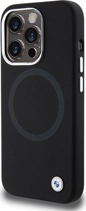 Mbrojtëse telefoni BMW Signature Liquid Silicone për iPhone 15 Pro Max 6.7\", e zezë