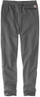Pantallona jogger Carhartt Tapered Graphic, fleece, xhepa me zinxhir, gri e errët me detaje neon