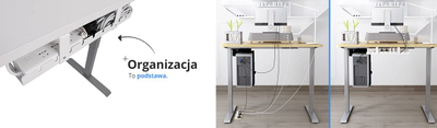 Mbajtëse kabllosh për nën tavolinë SPK-520B, metal 50 cm, montim me vida, e zezë