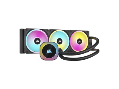 Ftohës liquid CPU CORSAIR iCUE LINK H150i RGB, radiator 360mm, 3 ventilatorë QX120, i zi