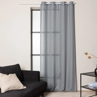 Perde dritareje Venture Home Kaya, 240x140 cm, poliestër, gri e çelët