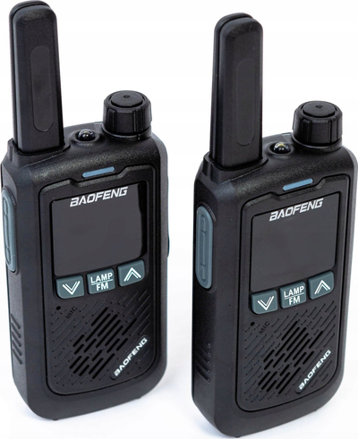 Radiolidhje Baofeng BF-T17, set me 2 copë, 16 kanale PMR, ngjyrë e zezë