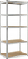 Raf metalik Funfit 180x100x60 cm, 5 kate MDF, 1000 kg, i zi