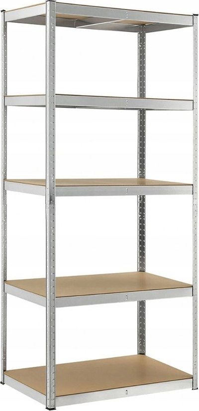 Raf metalik Funfit 180x100x60 cm, 5 kate MDF, 1000 kg, i zi