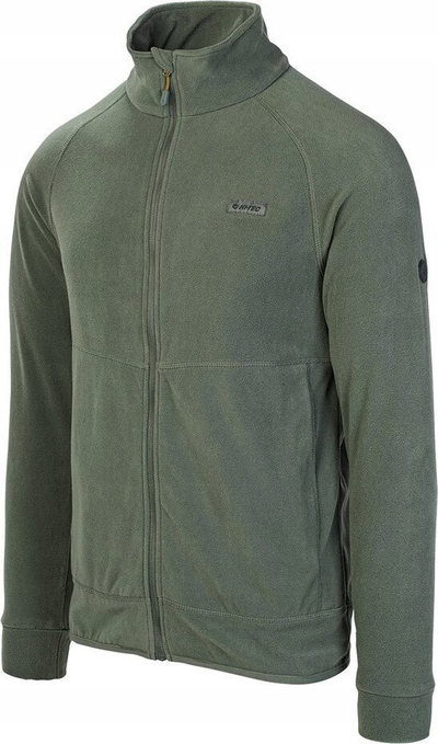 Bluzë me zinxhir Hi-Tec Sauli M, fleece, për burra, jeshile
