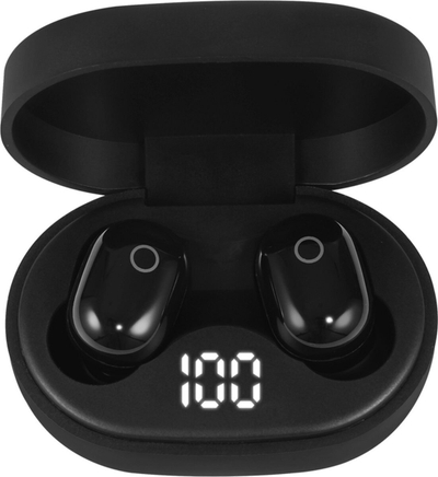 Kufje pa tela Akai BTE-J15, Bluetooth 5.1, kuti karikimi me ekran, të zeza