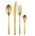 Set lugësh e pirunjsh Verlo Lui Gold, 24 pjesë, çelik inox, ngjyrë ari