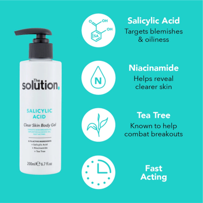 Xhel për trup The Solution Salicylic Acid Clear Skin Body Gel, 200 ml