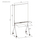 Tabla e bardhë lëvizshme Ergo Office ER-305, 119x79cm, me raft, e bardhë