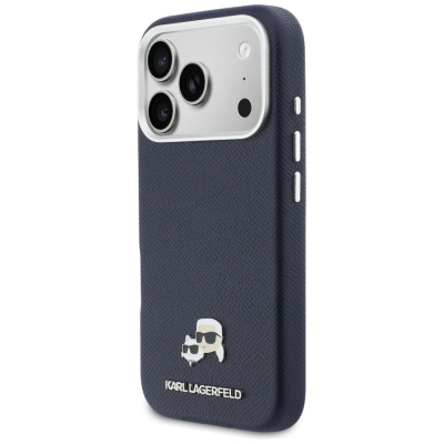 Futrollë Karl Lagerfeld MagSafe për iPhone 17 Pro Max, shumë e hollë, blu navy